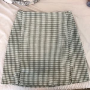 Plaid green skirt